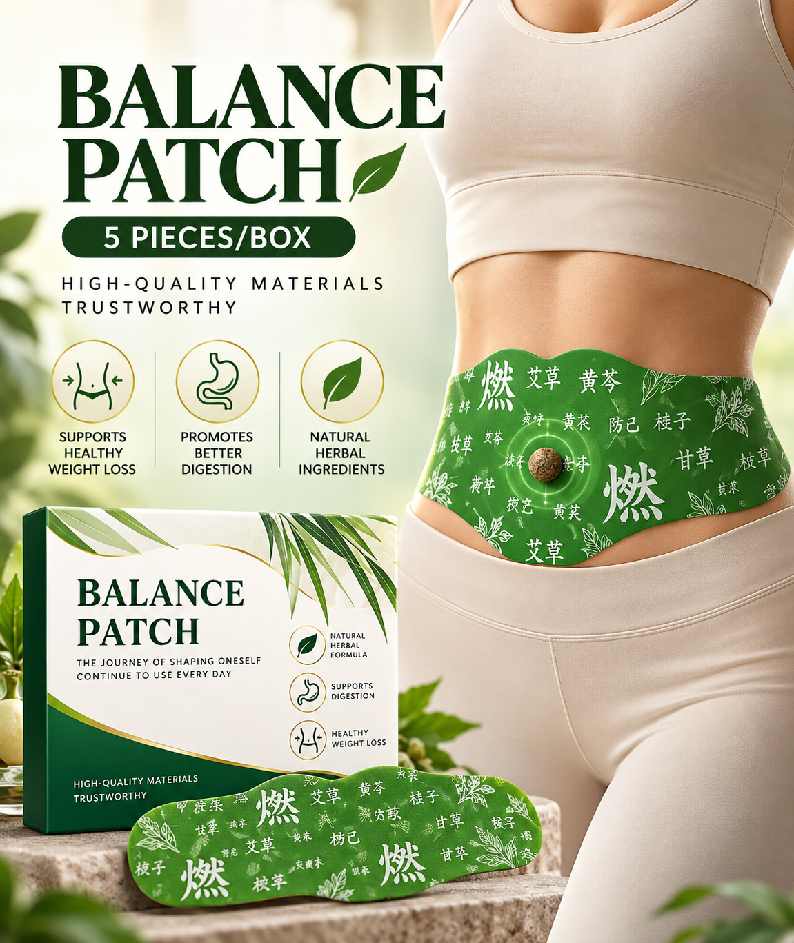 Balance Patch – Japanese Herbal Body Patch (5 Patches)