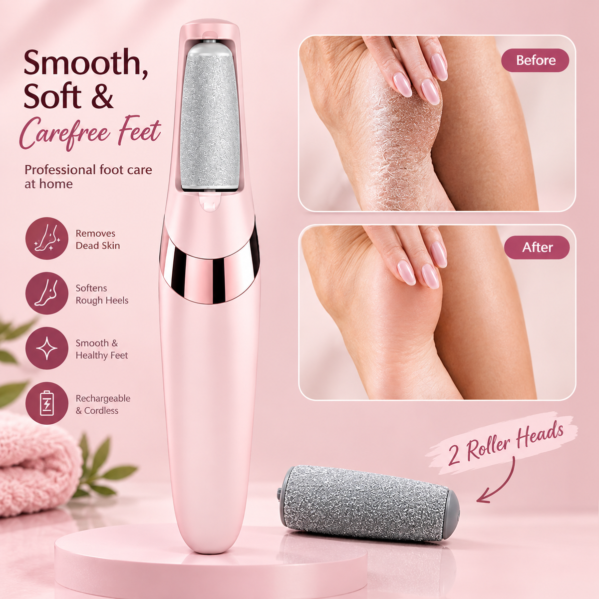 Cordless Rechargeable Electric Callus Remover & Foot File