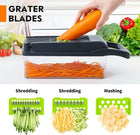 16-in-1 Multifunctional Vegetable Chopper, Slicer & Grater